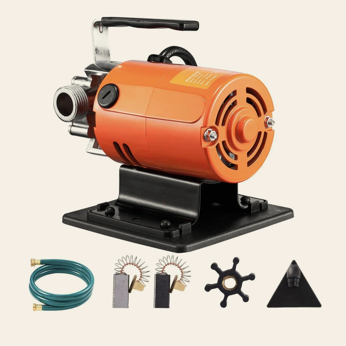 YardEdge Pro portable 360 GPH water transfer pump with suction hose and strainer foot