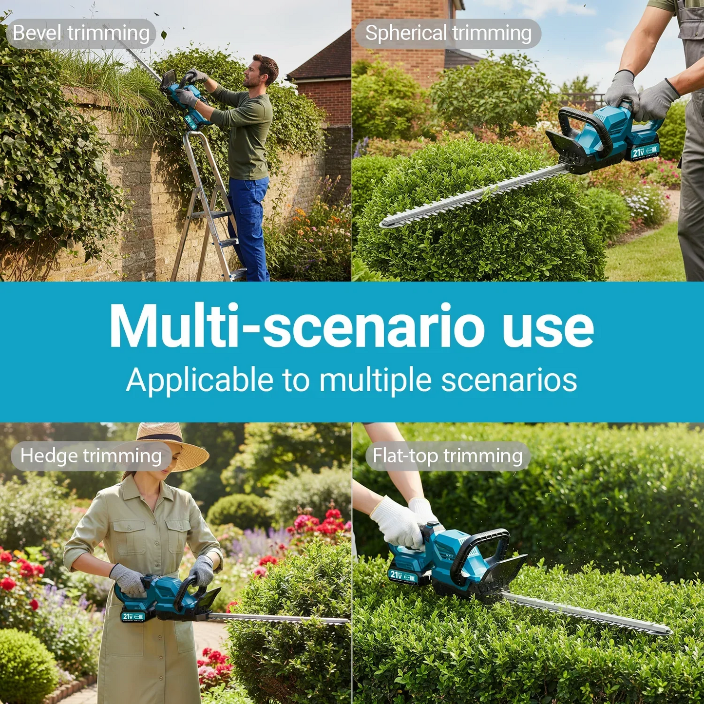 YardEdge Pro hedge trimmer used on hedges, shrubs and branches