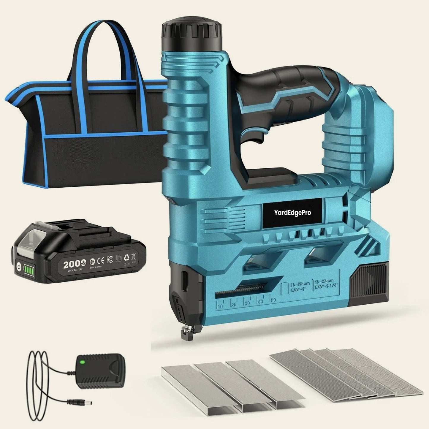 YardEdge Pro 18-gauge cordless brad nailer, battery powered with no compressor or hose