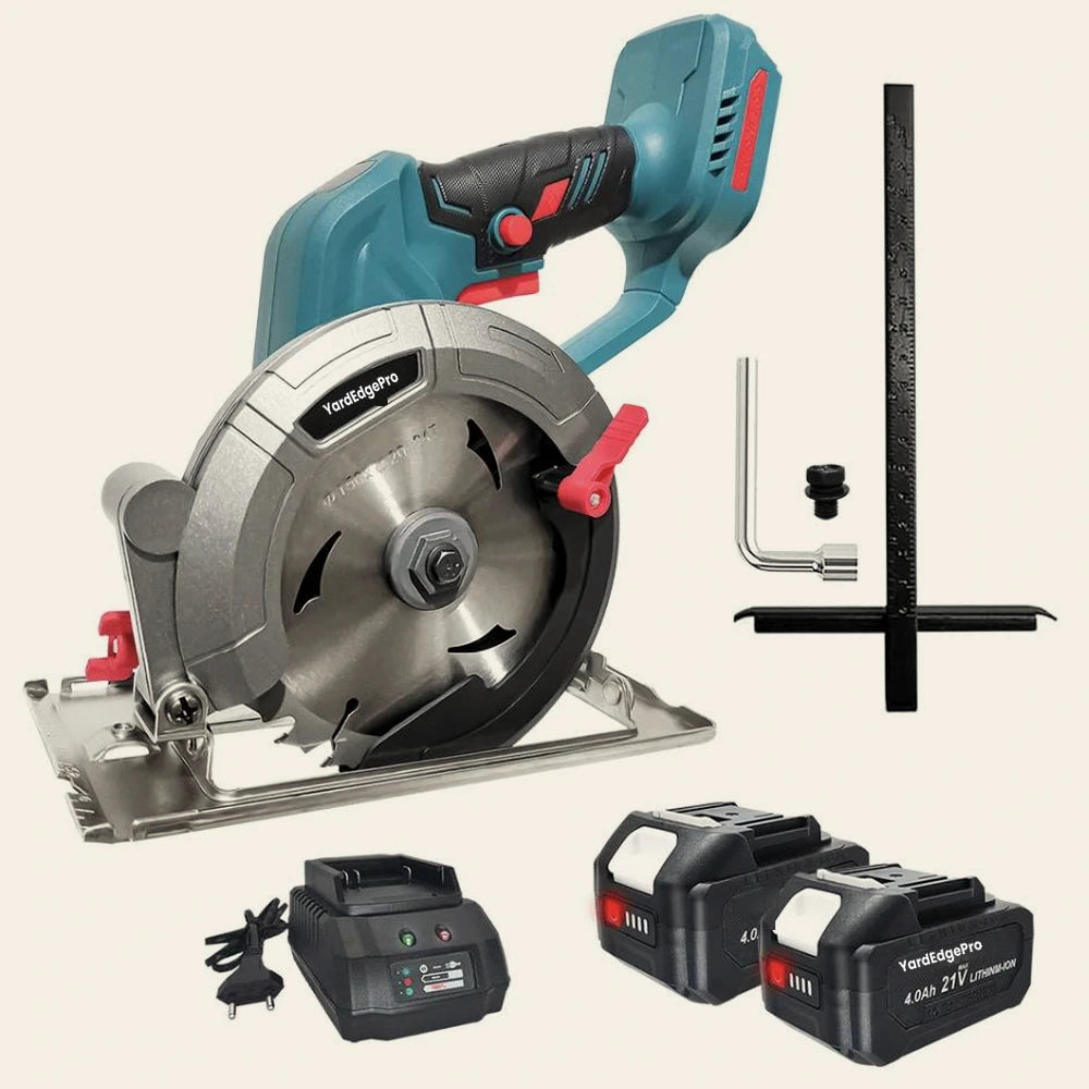 YardEdge Pro 6 inch brushless cordless circular saw with 150mm blade and bevel shoe
