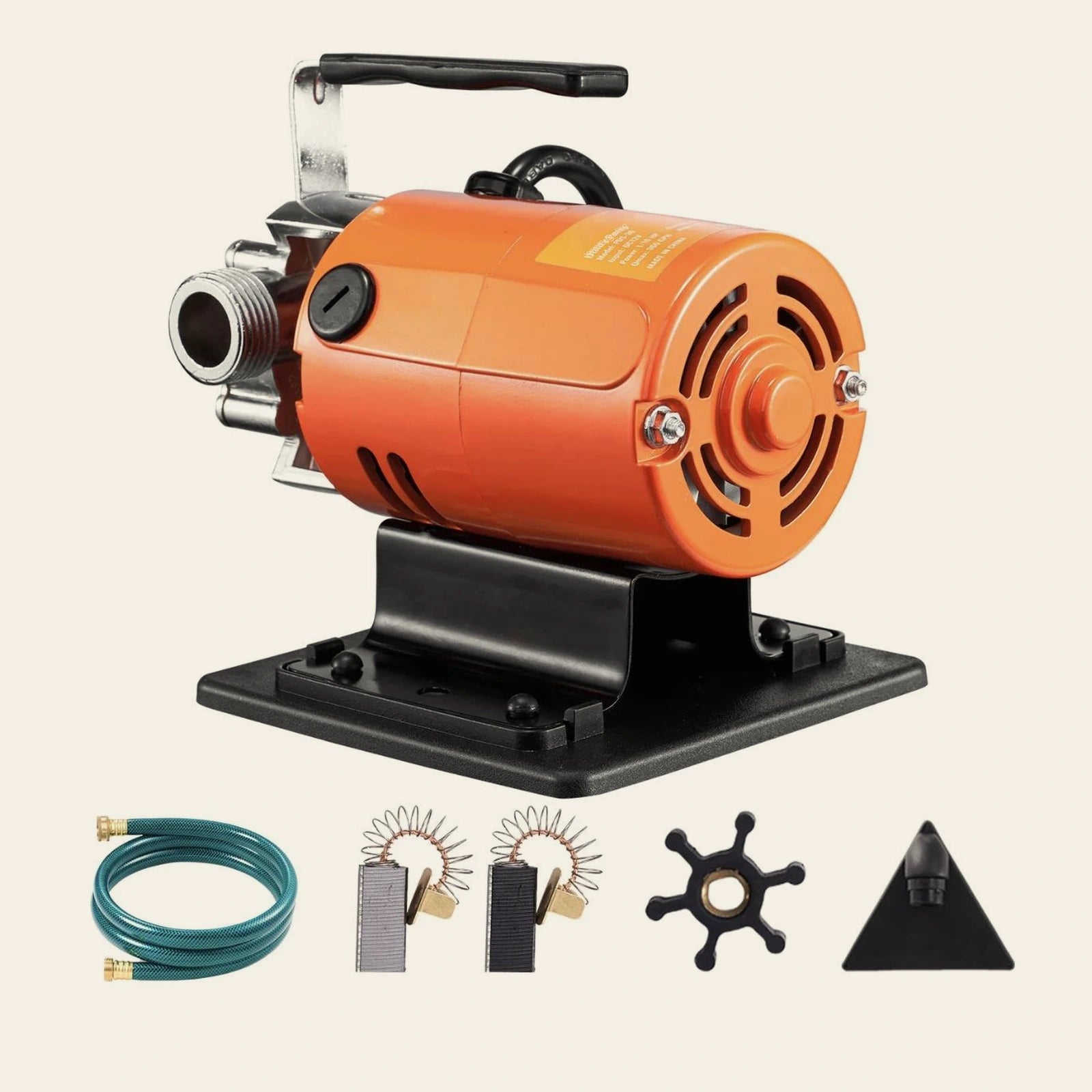 YardEdge Pro portable 360 GPH water transfer pump with suction hose and strainer foot